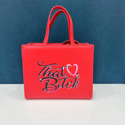 Women Bag Fashion Commuter Letter Tote Handbag