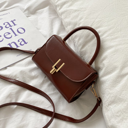 Sac à bandoulière carré en PU pour femme, couleur unie, tendance 