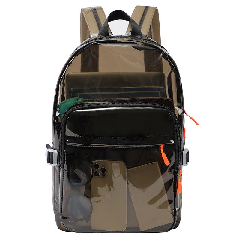 Women Fashion Clear PVC Large Capacity Backpack