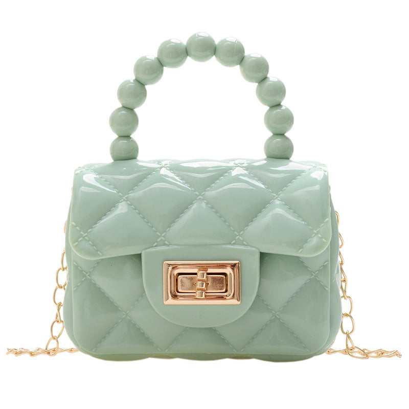 Mini sac messager tendance en gelée solide 