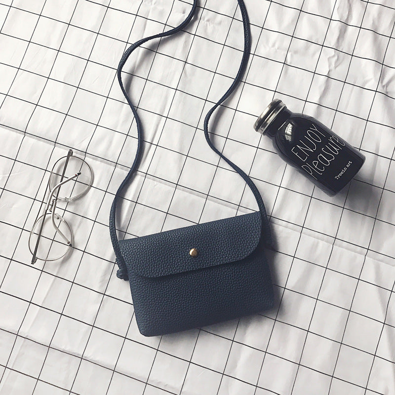 Mini sac à bandoulière à rabat carré pour femme, simple et tendance, couleur unie 