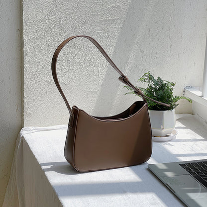 Sac à main tendance en PU pour femme, fermeture éclair, couleur unie 