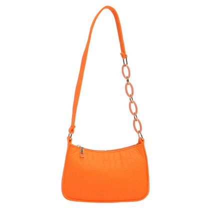 Sac à bandoulière simple et tendance de couleur unie 