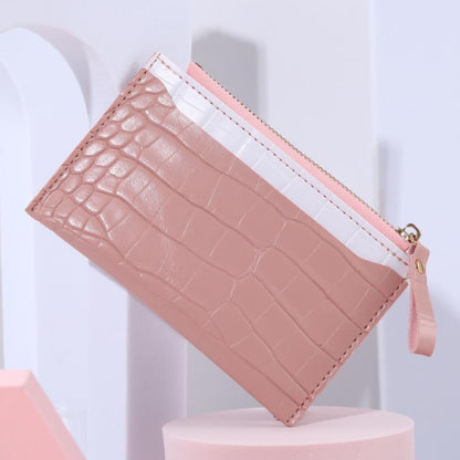 Women Fashion Crocodile Pattern Multi-Card Coin Purse