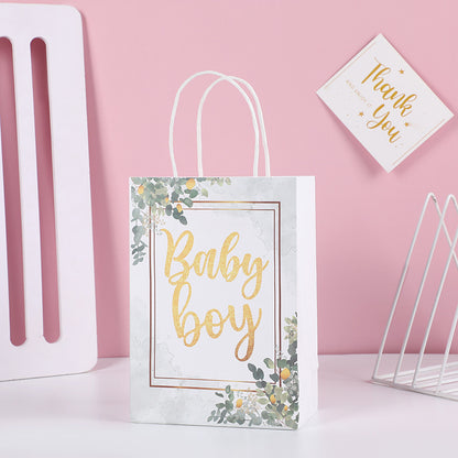 Sac de rangement à poignée imprimée simple et tendance, pour accessoires de vêtements 