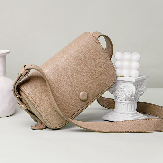 Sac à bandoulière en PU simple et tendance pour femme, couleur unie 