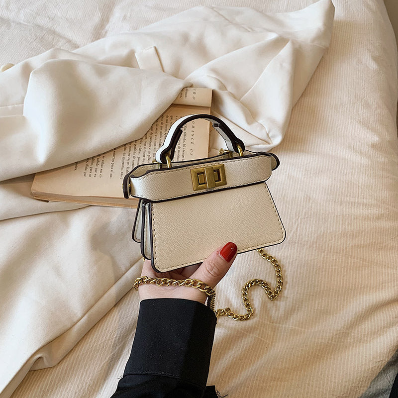 Women Fashion Buckle Square Chain Mini Crossbody Bag