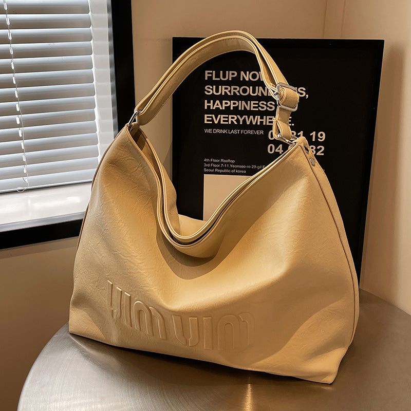 Women Fashion Retro Large Capacity PU Tote Bag