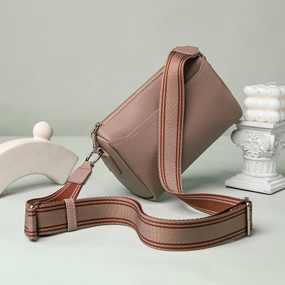 Women Fashion Casual Square Wide Strap Crossbody Bag