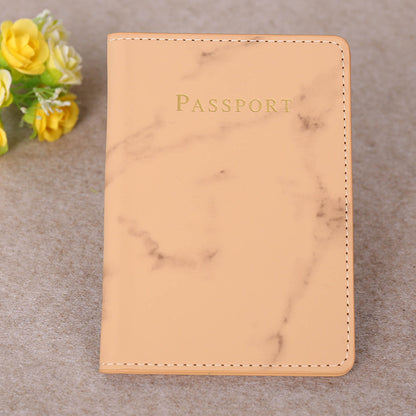 Fashion Passport Cover PU Marble Style Travel ID Credit Card Passport Holder Purse Bag
