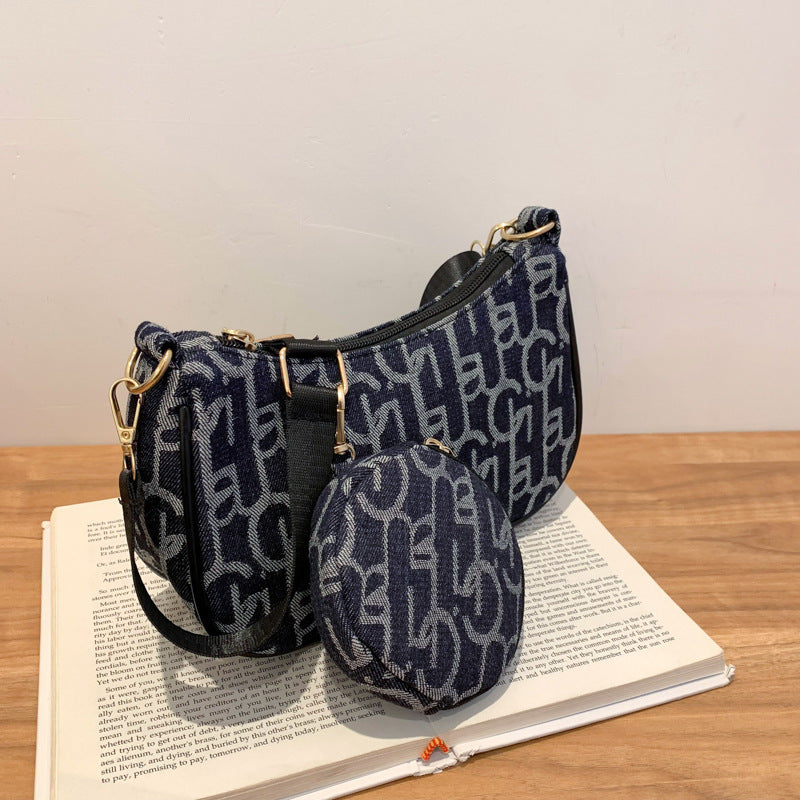 Women Fashion Vintage Suede Zebra Printed Crossbody Bag