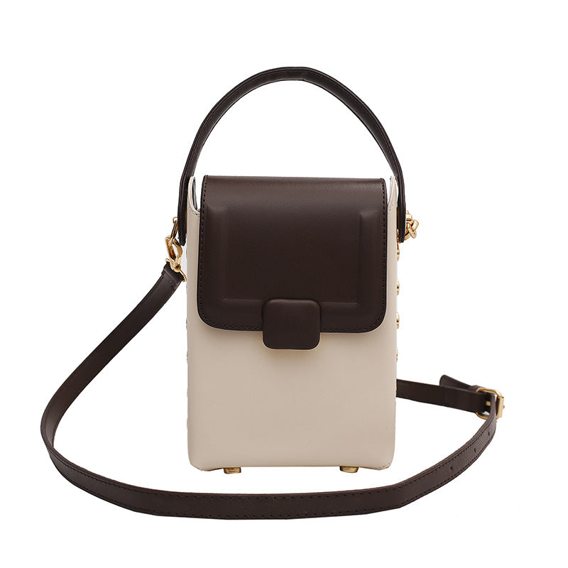 Women Fashion Casual Contrast Color Crossbody Bag