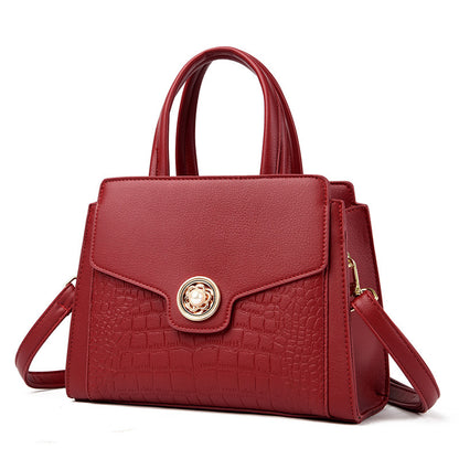 Women Casual Simple Solid Color Large Capacity Handbag