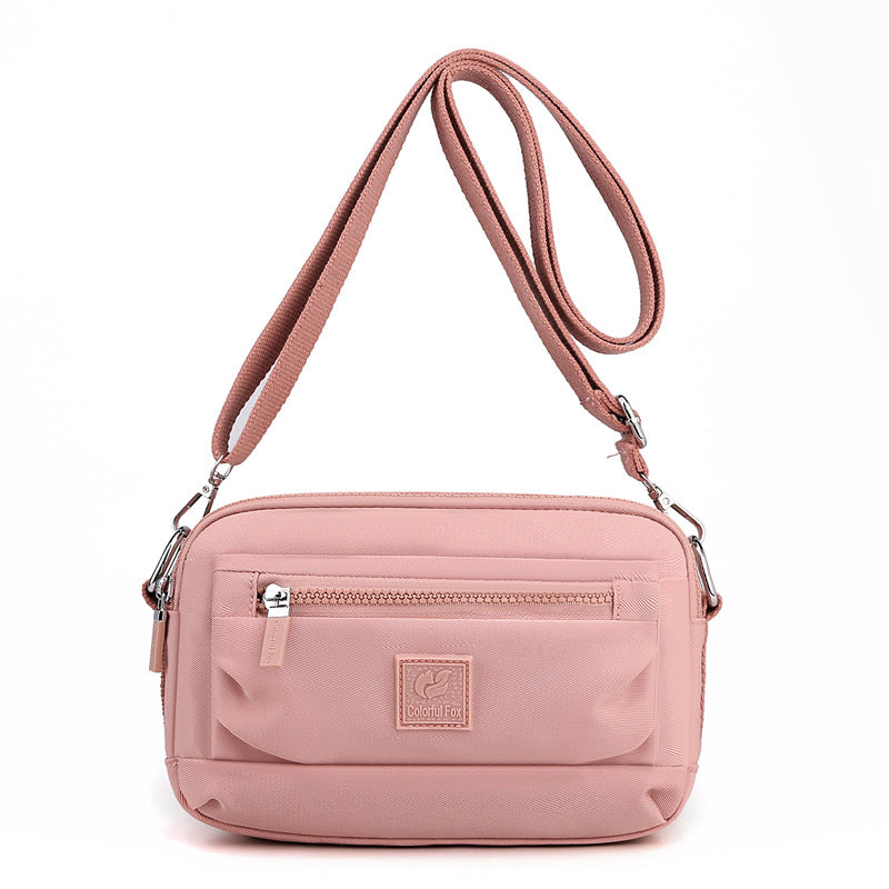 Sacs à bandoulière en nylon imperméables pour femmes, décontractés, couleur unie, fermeture éclair 