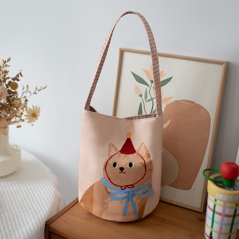 Sac à bandoulière imprimé chat mignon 