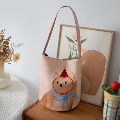 Sac à bandoulière imprimé chat mignon 