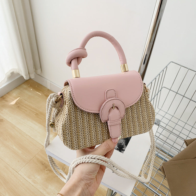 Sac à bandoulière en corde de coton tressée pour femme, tendance été 