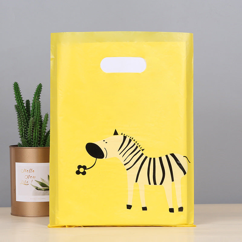 Sac en plastique pour emballage cadeau avec impression créative et tendance 