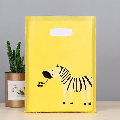 Sac en plastique pour emballage cadeau avec impression créative et tendance 