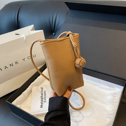 Mini sac à bandoulière simple de couleur unie 