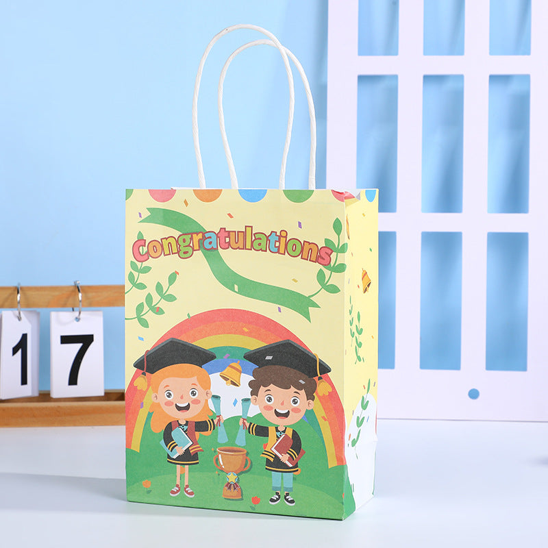 Sac de rangement et d'emballage créatif avec impression multicolore en anglais, dessin animé, accessoires pour vêtements 