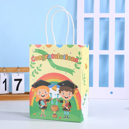 Sac de rangement et d'emballage créatif avec impression multicolore en anglais, dessin animé, accessoires pour vêtements 