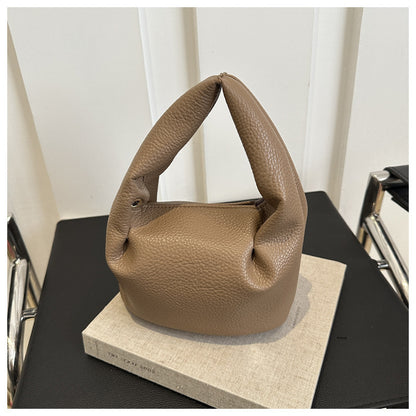 Fashionable Solid Color Shoulder Bag