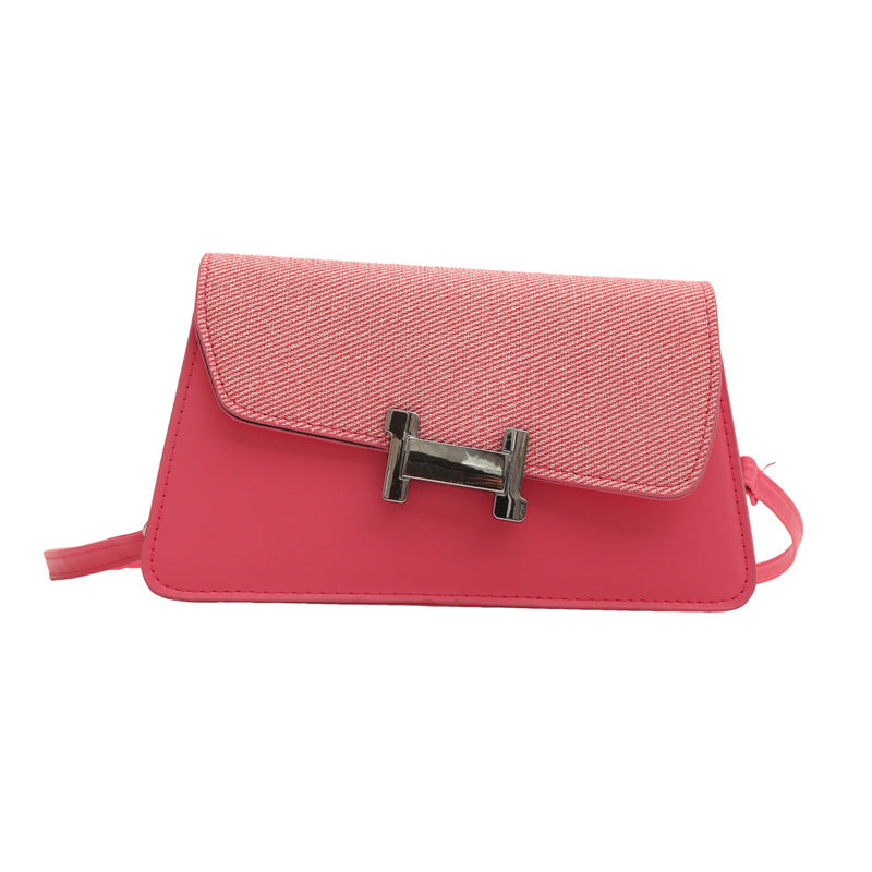 Women Fashion Flap H Lock Crossbody Bag