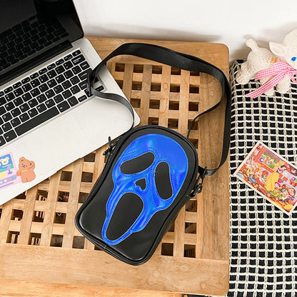 Sac à bandoulière créatif gothique Halloween avec tête de mort 