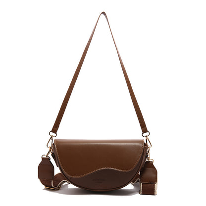 Sac à bandoulière vintage à rabat solide 