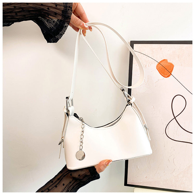 Women Fashion Candy Color Zipper Shoulder Bag