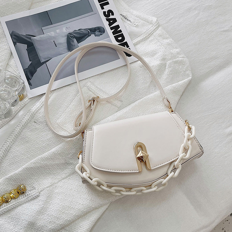 Women Fashion Casual Simple Solid Color Crossbody Bag