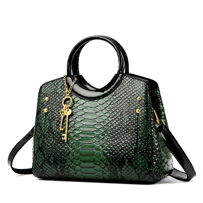 Women Fashion Casual Serpentine Printed Handbag
