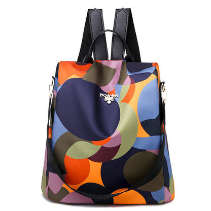 Women Fashion Printed Oxford Backpack