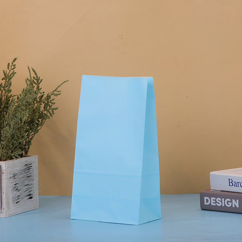 Sacs d'emballage créatifs en papier kraft de couleur unie pour fêtes 