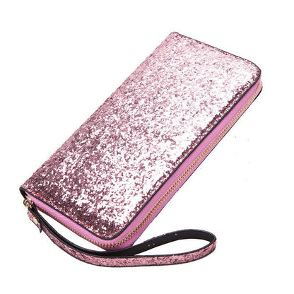 Women'S Fashion Sequin Long Hand Coin Purse