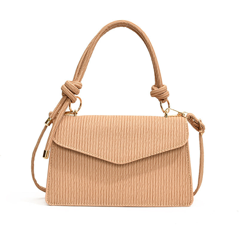 Fashionable Simple Solid Color Flip Shoulder Bag