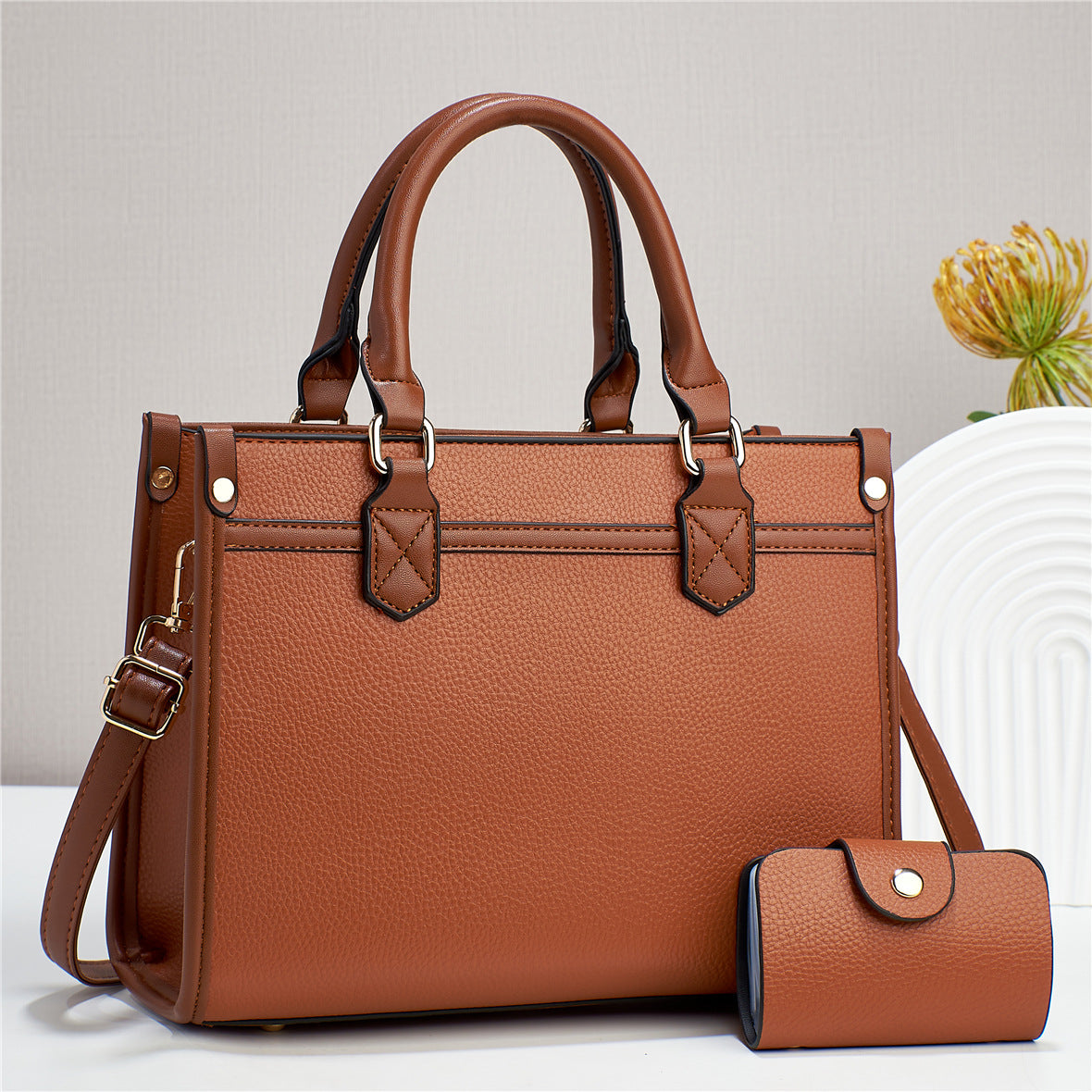 Women Fashion Casual Simple Large Capacity Multi-Piece Handbag Set