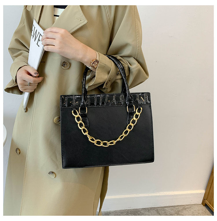 Women'S Fashion Large Capacity Retro Tote Design PU Work Handbag