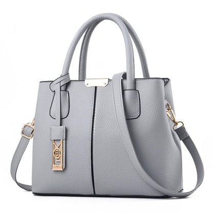 Women Fashionable Large Capacity Square PU Handle Shoulder Bag
