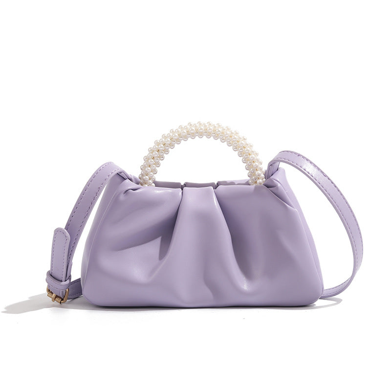 Sac à bandoulière tendance pour femme avec poignée en perles 