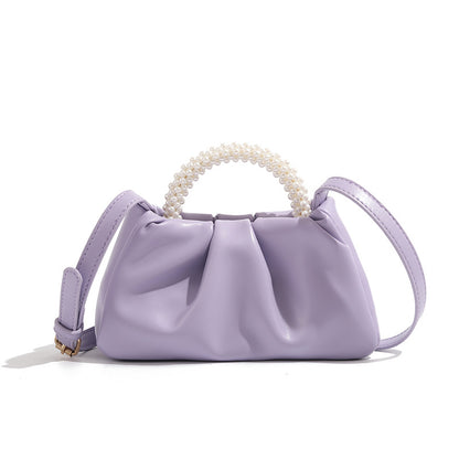 Sac à bandoulière tendance pour femme avec poignée en perles 