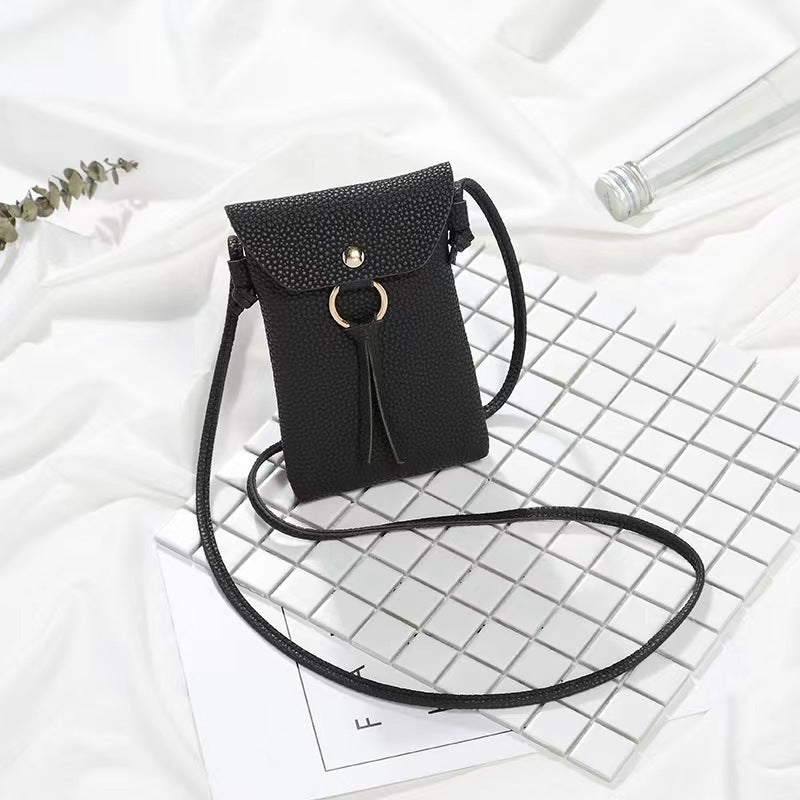 Women Fashion Casual Litchi Pattern Mini Crossbody Bag