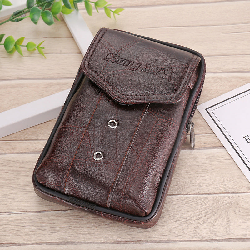 Men Large Capacity Belt Pocket Mobile Phone Bag Coin Purse