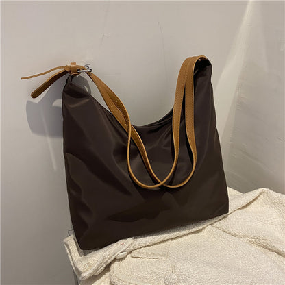 Women'S Fashion Solid Color Underarm Bag Oxford Cloth Soft Casual Shoulder Bag