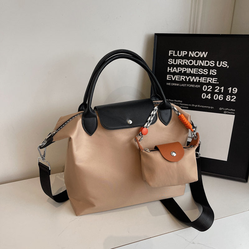 Sac à main décontracté de grande capacité pour femme, couleur contrastée 