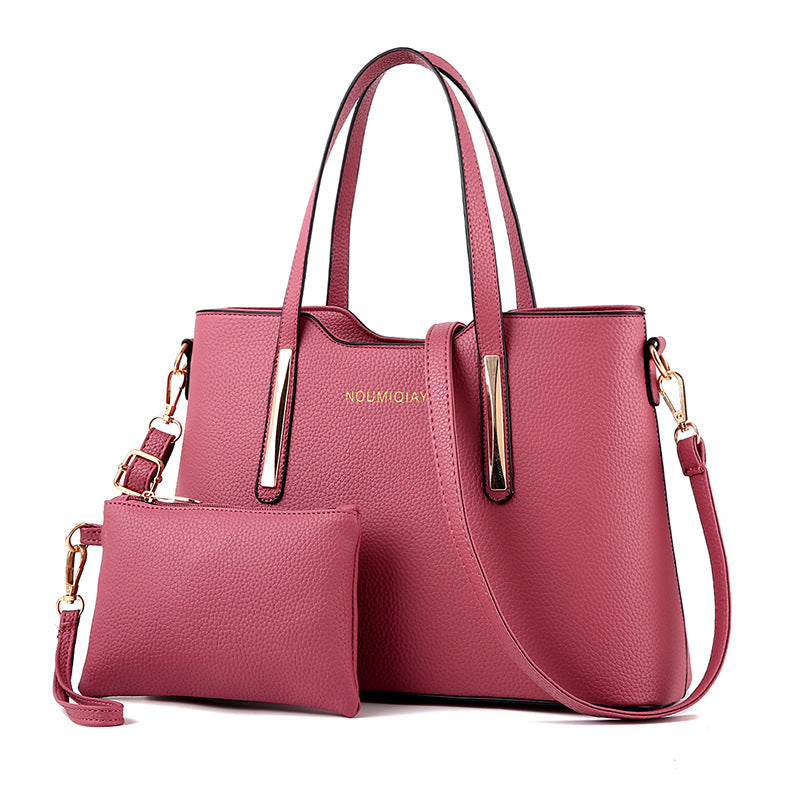 Women Fashion Casual Large-Capasity Handbag Two-Piece Set