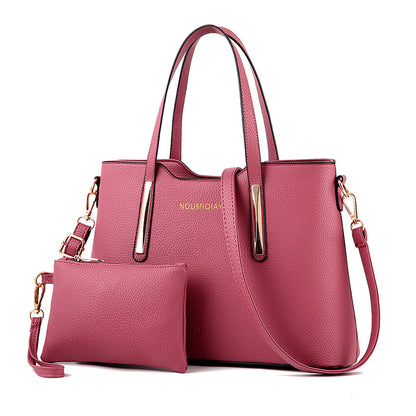 Women Fashion Casual Large-Capasity Handbag Two-Piece Set