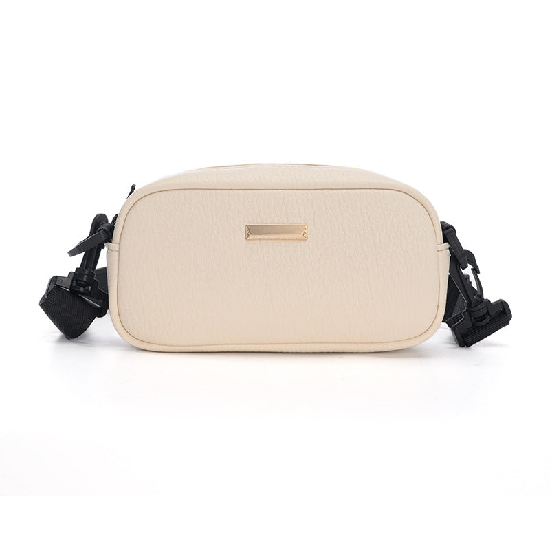 Women Fashionable Simple Solid Color Square PU Crossbody Bag