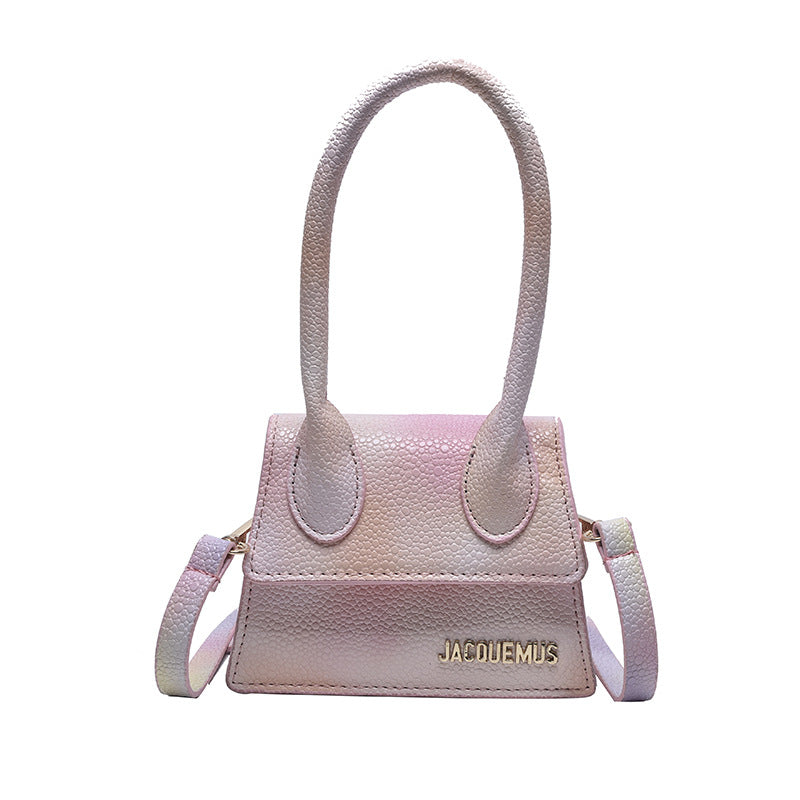 Women Fashion Mini Tie Dye Design Flap PU Handle Crossbody Bag